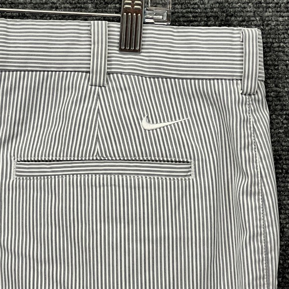 Nike Golf Mens Dri-Fit Pinstripe Pants Gray White 36x30 Performance Style 433251 - Picture 6 of 14
